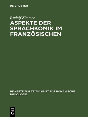 cover image of Aspekte der Sprachkomik im Französischen